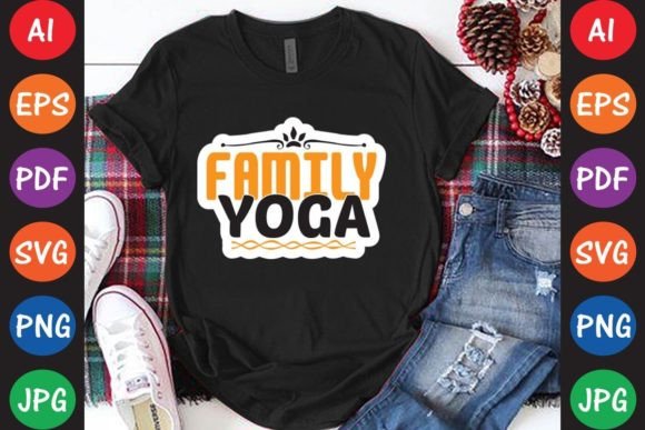 Family Yoga Graphics for T-Shirt Designs