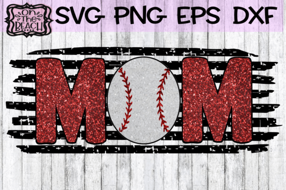 Mom Baseball SVG - Graphics for T-Shirt Designs