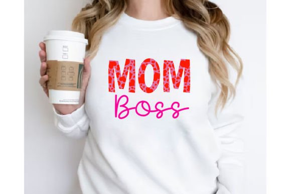 Mom Boss Sublimation T-shirt Design Graphics