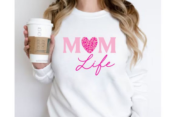 Mom Life Sublimation T-Shirt Design: Graphics & Crafts