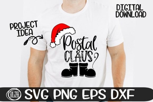 Postal Claus SVG PNG Cutting Sublimation Graphics