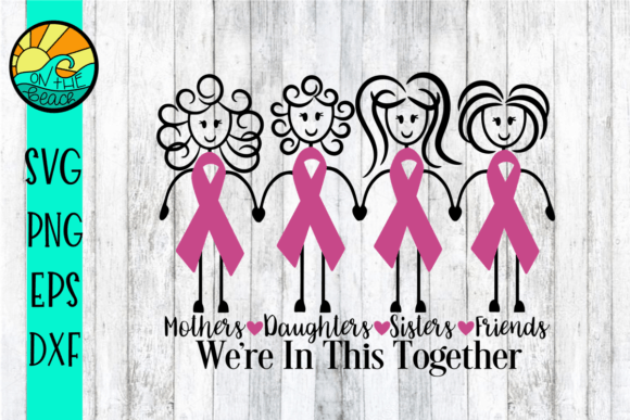 We're in This Together Cancer Ribbon Graphics